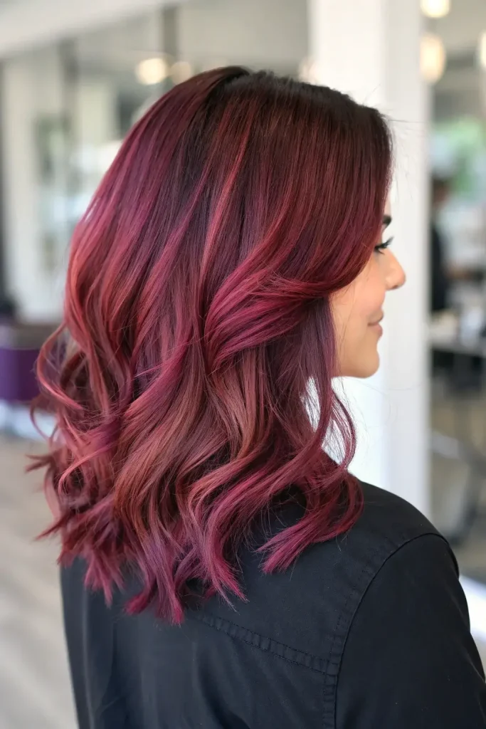 red violet balayage hair (5)