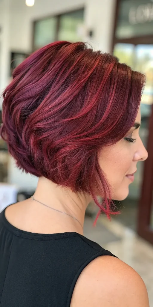 red violet balayage hair (6)