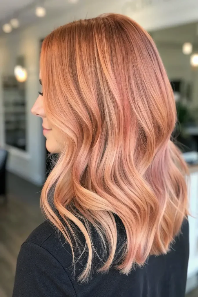 strawberry blonde balayage hair (10)