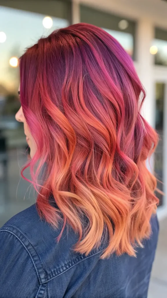 sunset hair color ombre idea (1)