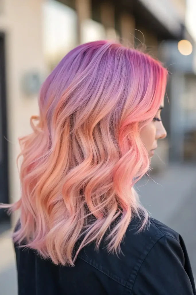 sunset hair color ombre idea (10)