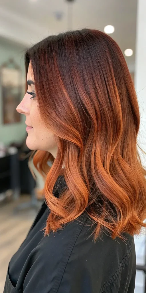sunset hair color ombre idea (8)