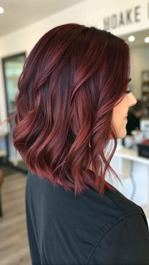 warm burgundy hair color (7)