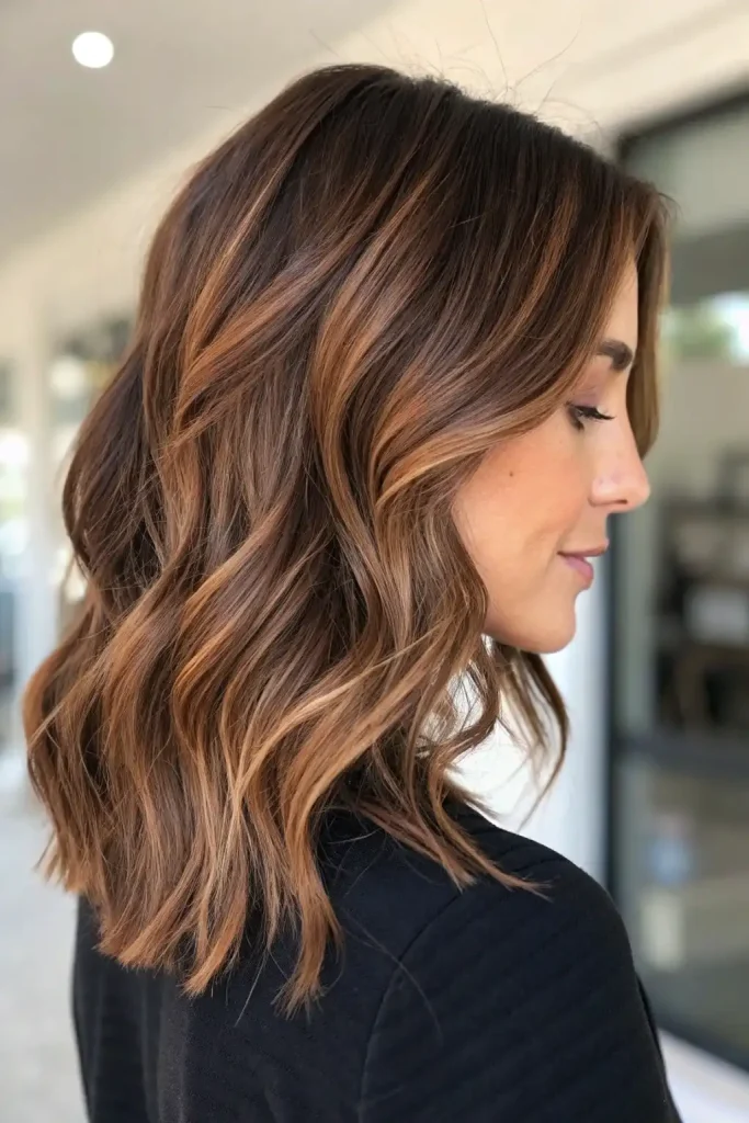 Caramel Copper Balayage Brunettes Hair Color (2)