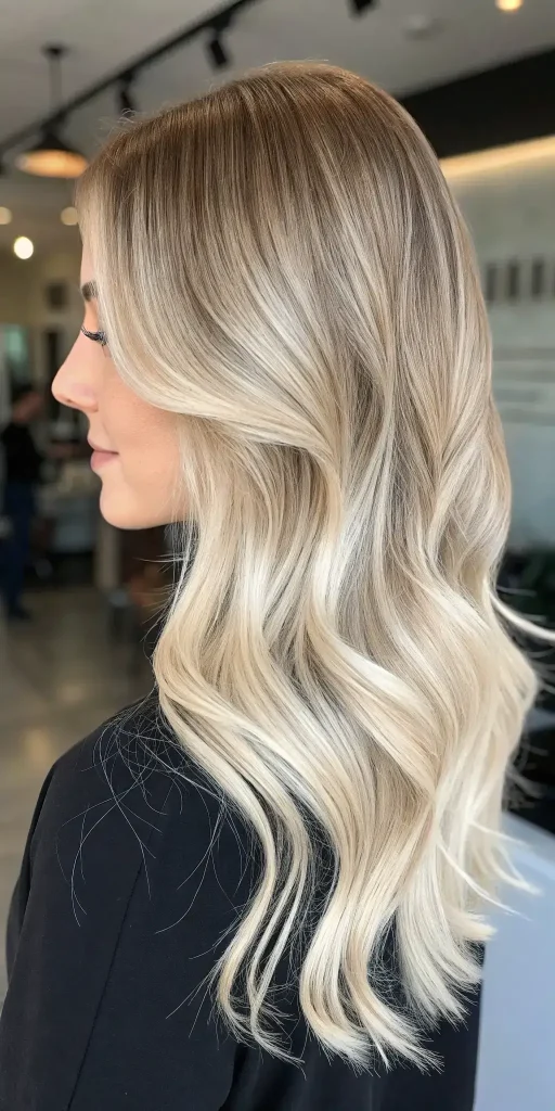 Creamy Beige Blonde Balayage Hair (3)