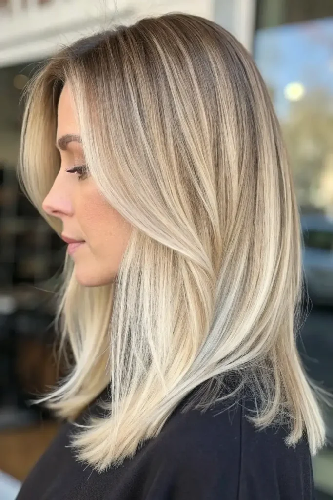 Creamy Beige Blonde Balayage Hair (5)