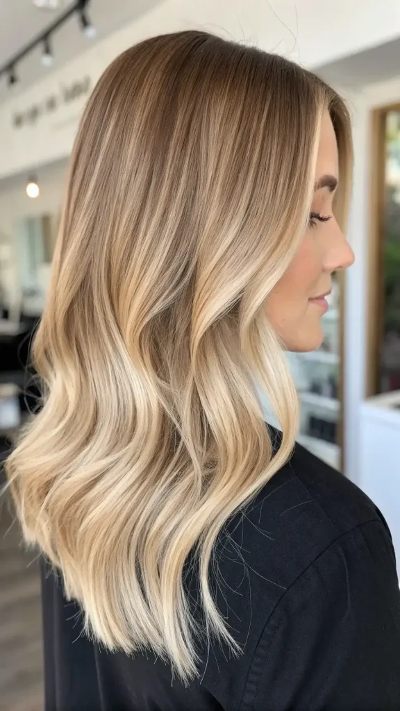 Creamy Beige Blonde Balayage Hair (8)