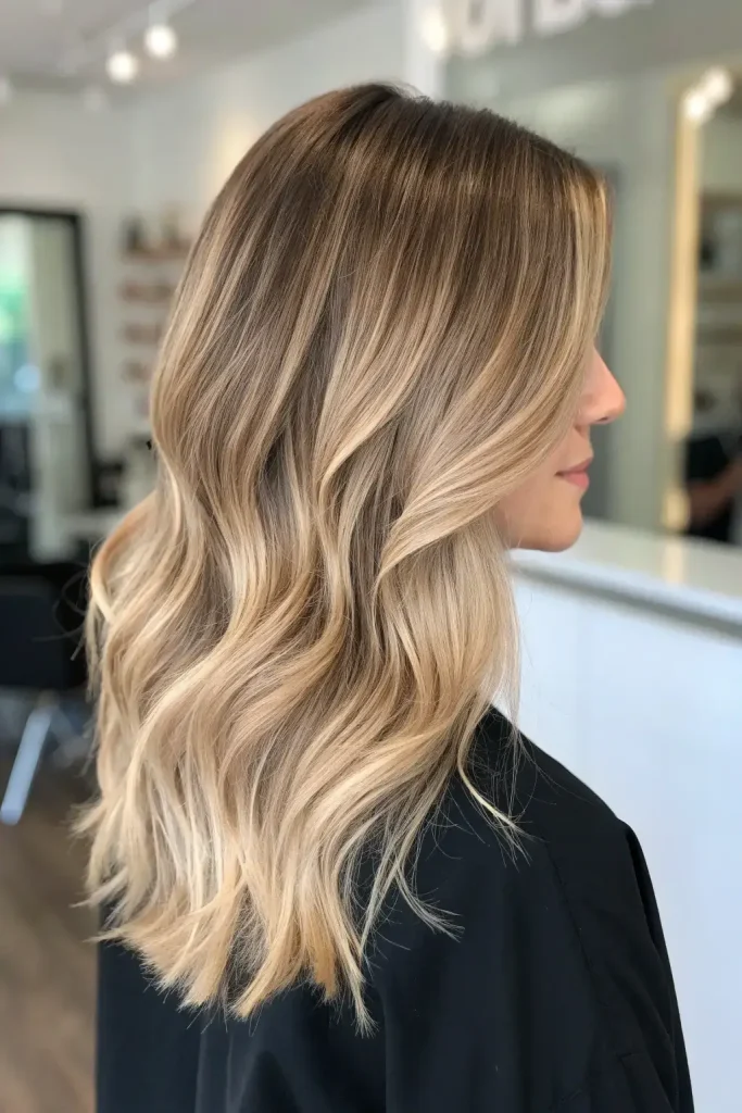 Creamy Beige Blonde Balayage Hair (9)