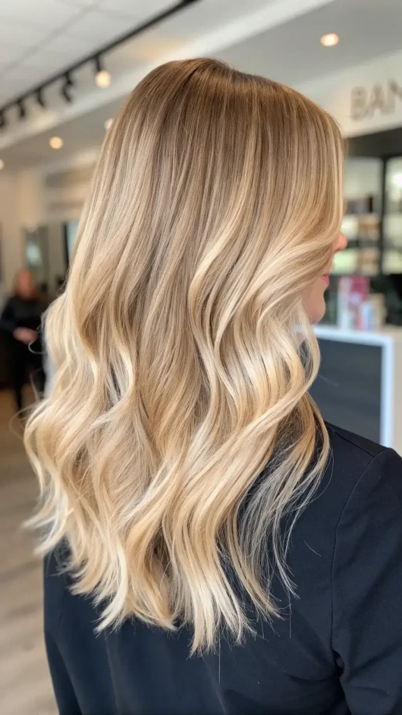 Creamy Beige Blonde Highlights (1)