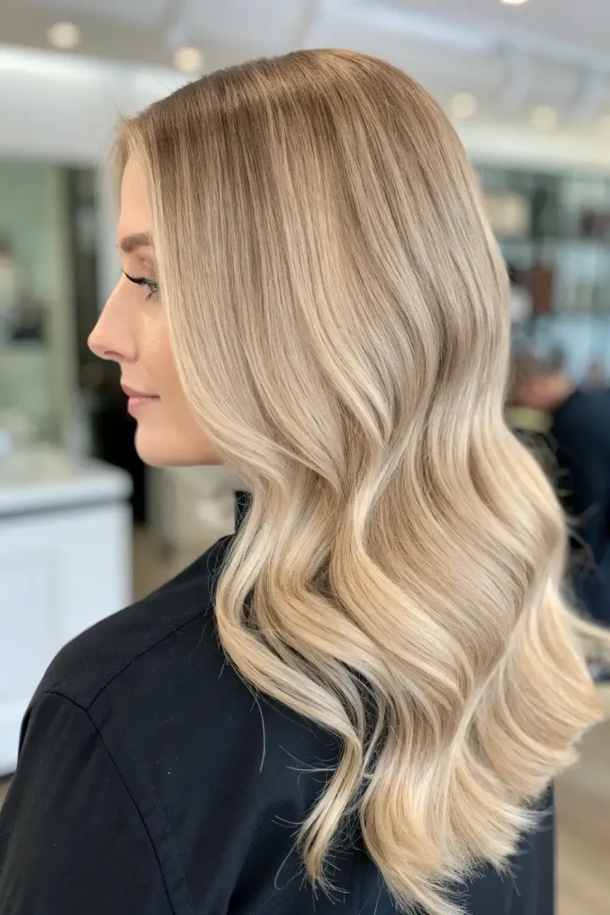 Creamy Beige Blonde Highlights (6)