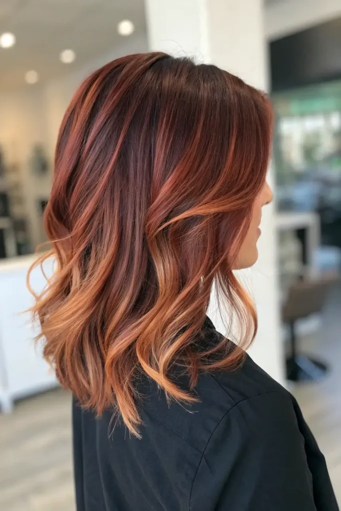 Dark Auburn with Blonde Hair Color (2)