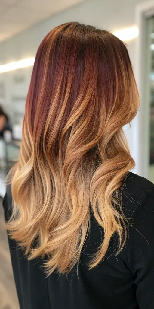 Dark Auburn with Blonde Hair Color (3)