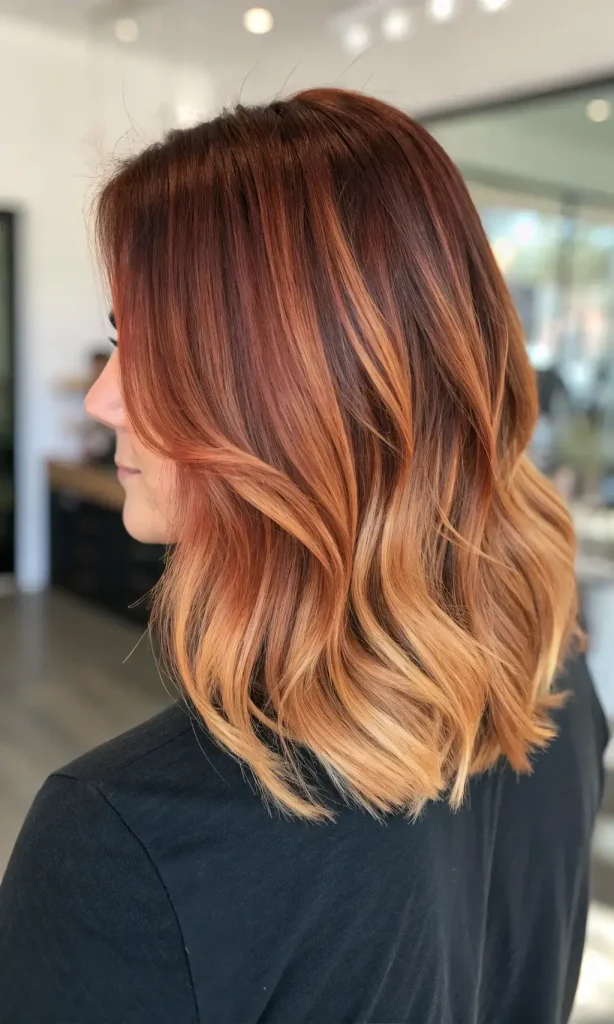 Dark Auburn with Blonde Hair Color (4)