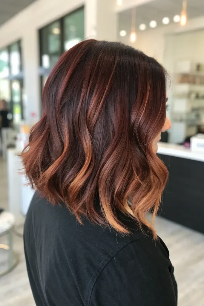 Dark Auburn with Blonde Hair Color (6)