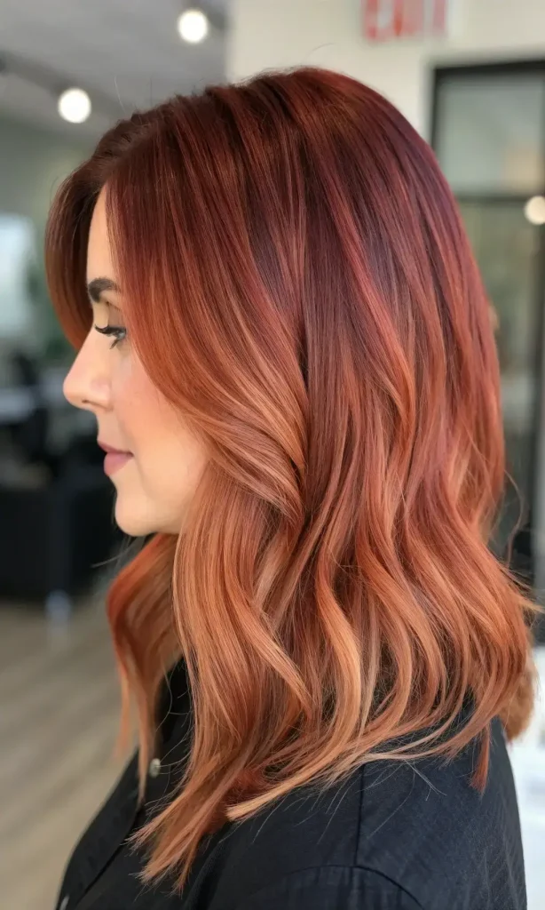 Dark Auburn with Blonde Hair Color (7)