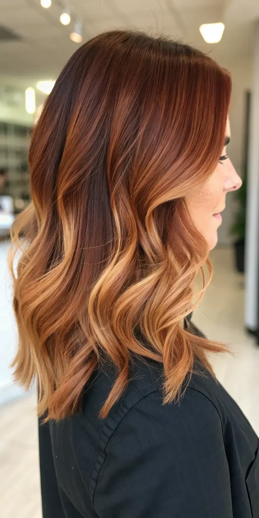 Dark Auburn with Blonde Hair Color (9)