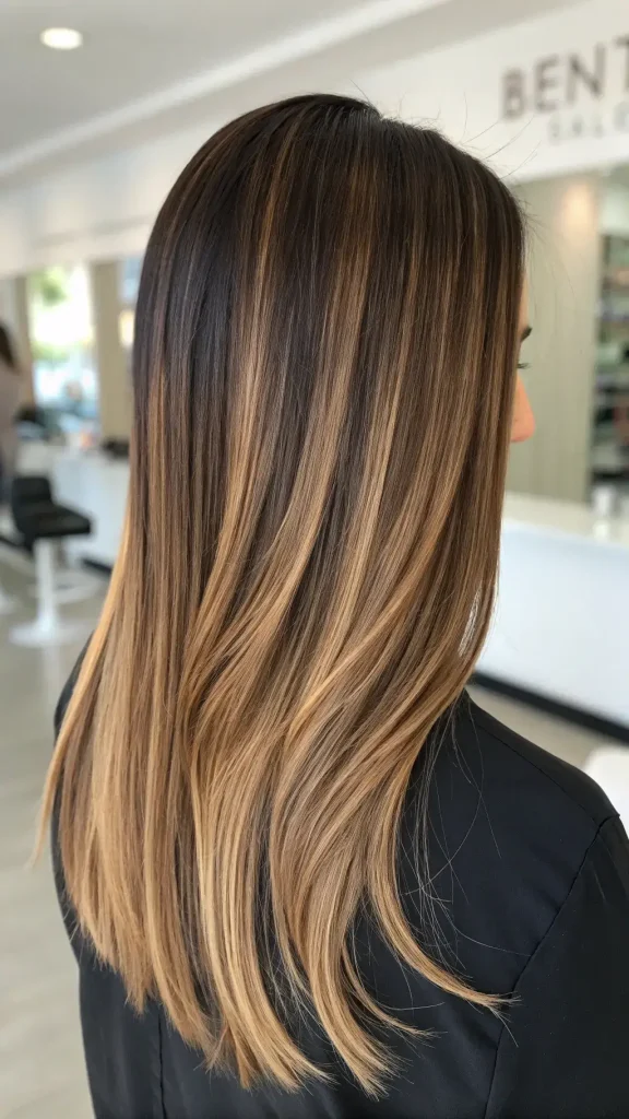 Dark Brown Hair with Caramel Highlights (4)