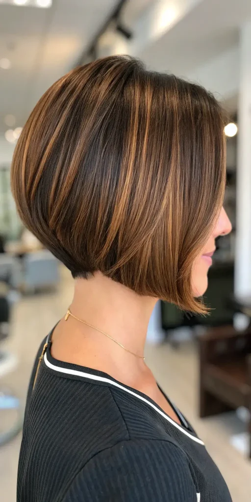 Dark Brown Hair with Caramel Highlights (6)