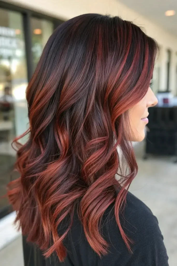 Dark Brown Hair with Caramel Highlights (9)