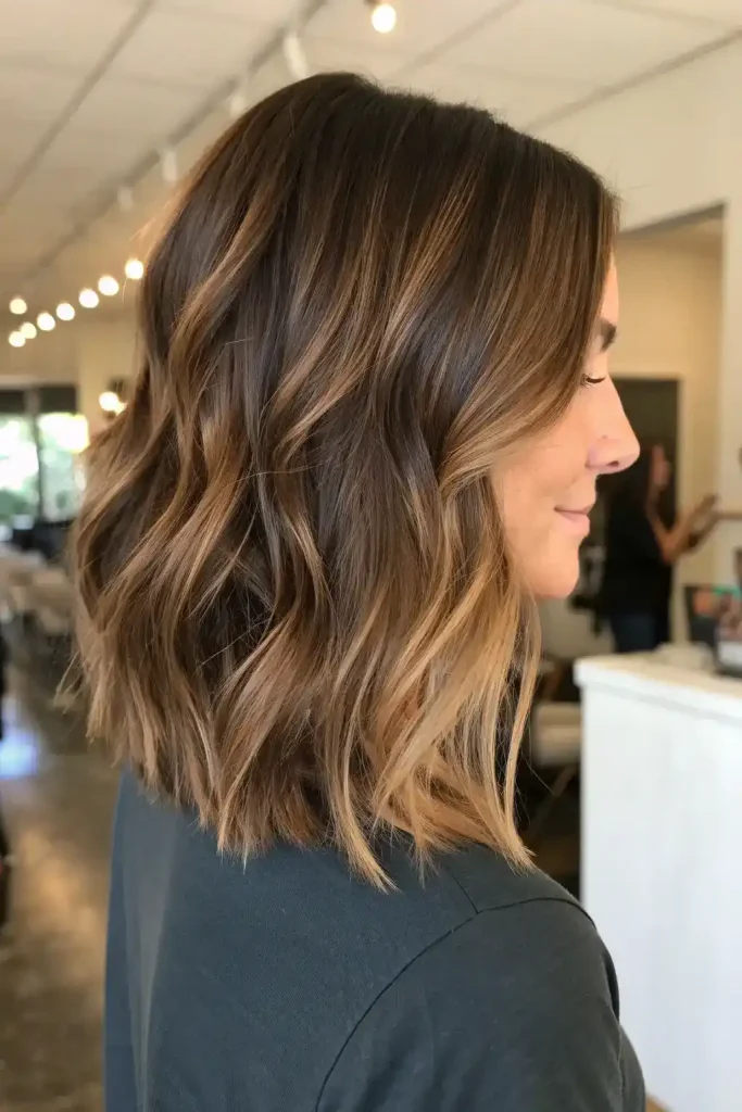 Dark Chocolate Balayage Black Hair (12)