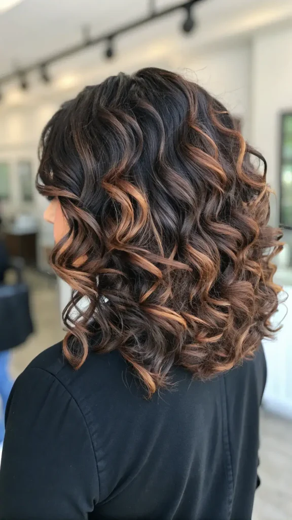 Dark Chocolate Balayage Black Hair (7)