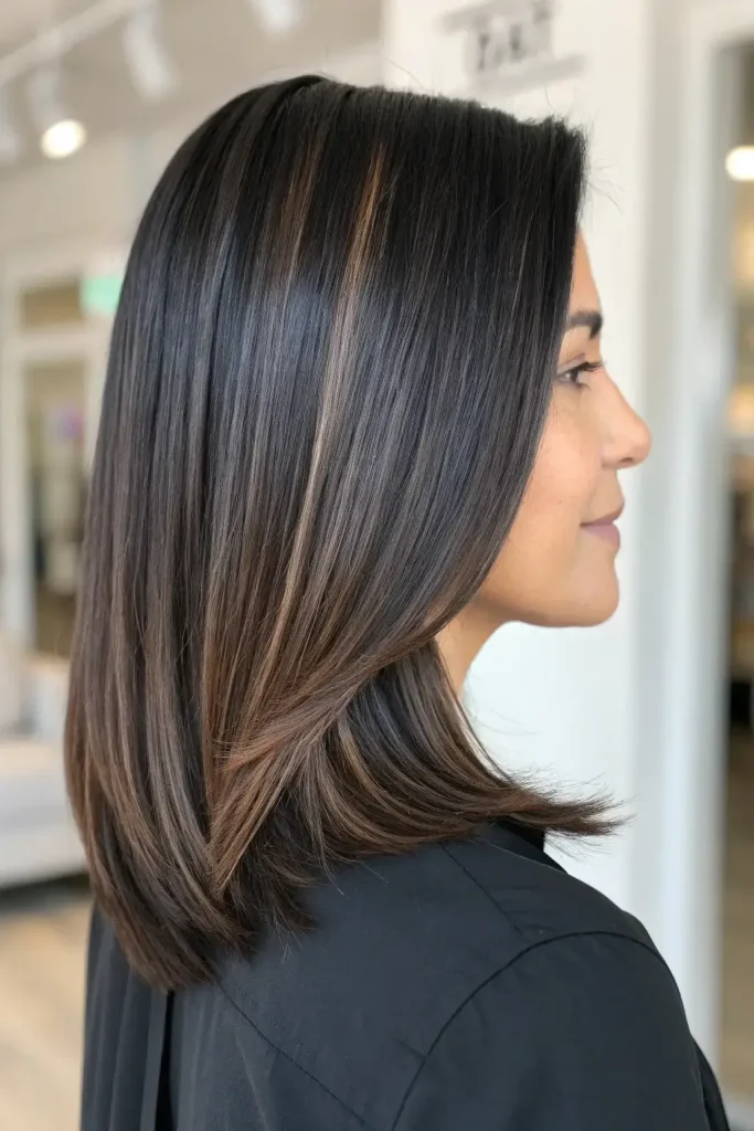 Dark Chocolate Balayage Black Hair (8)