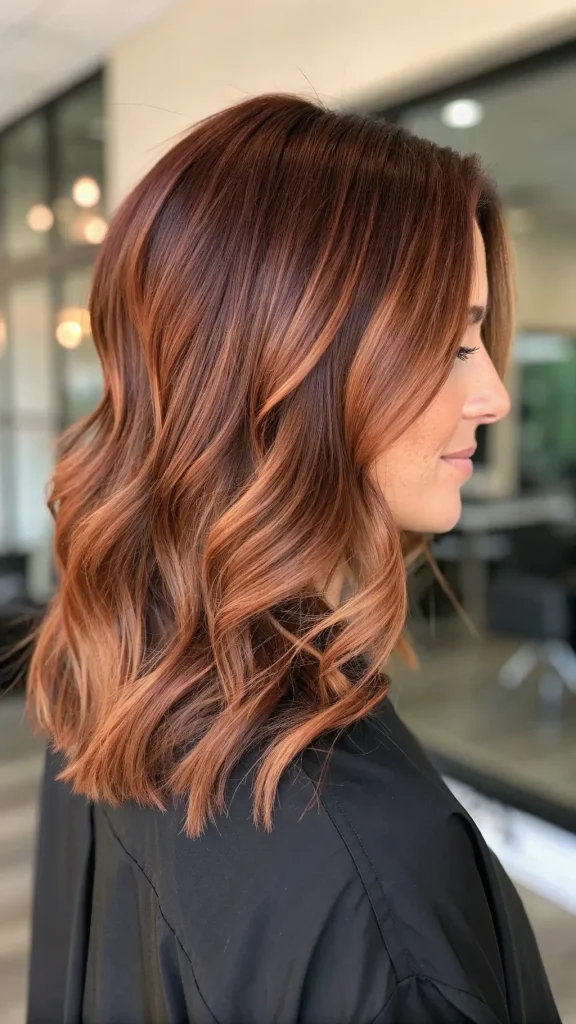 Dark Mahogany Brown Hair with Highlights (1)