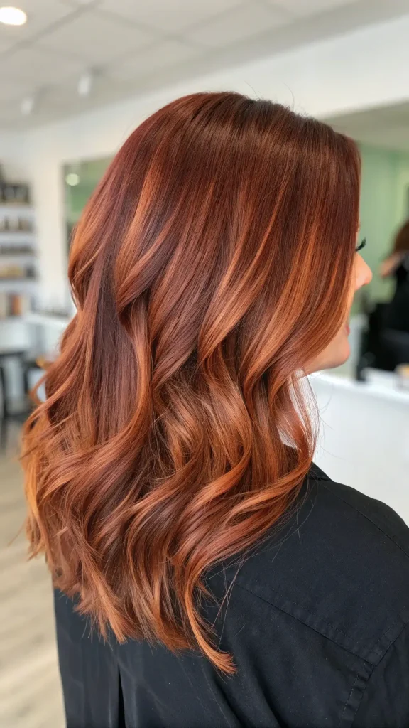 Dark Mahogany Brown Hair with Highlights (7)