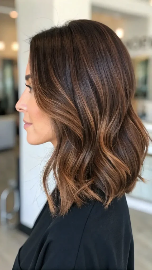 Dark caramel balayage hair color (10)