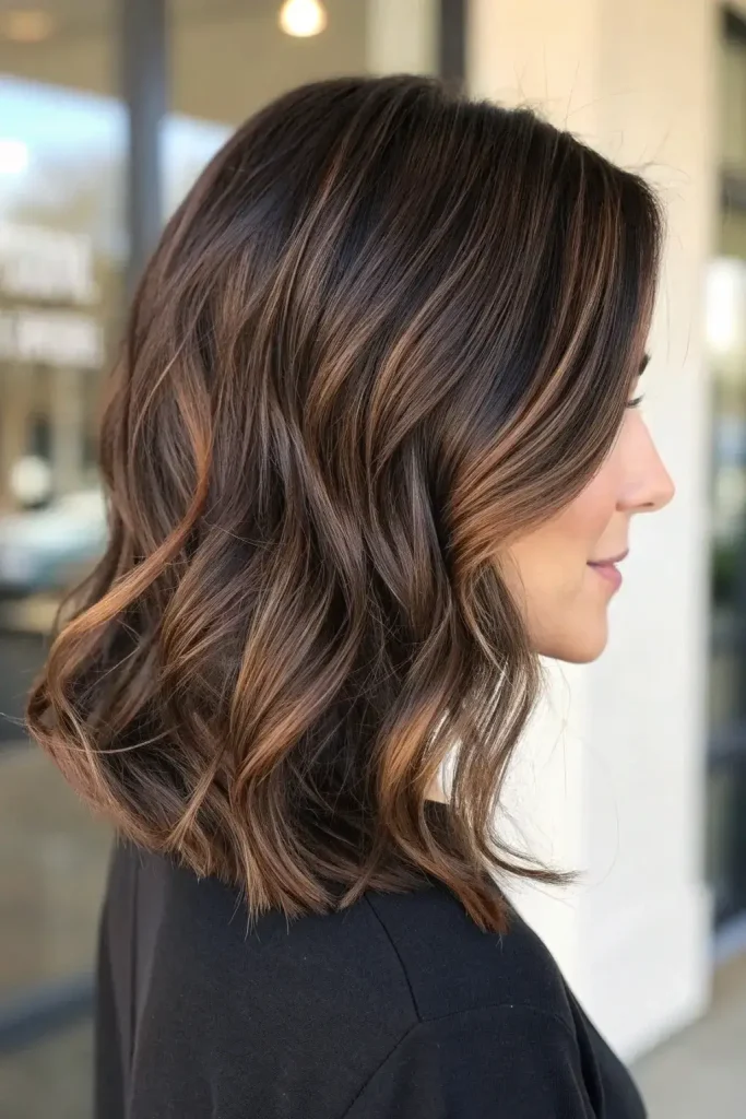 Dark caramel balayage hair color (8)