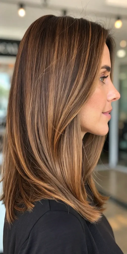 Dark caramel balayage hair color (9)