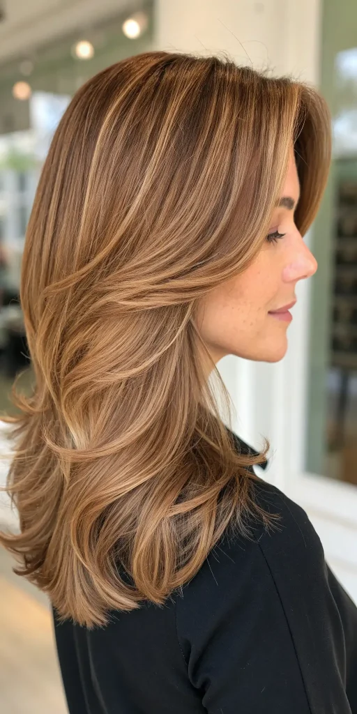 Light Auburn Brown Hair with Highlights (4)