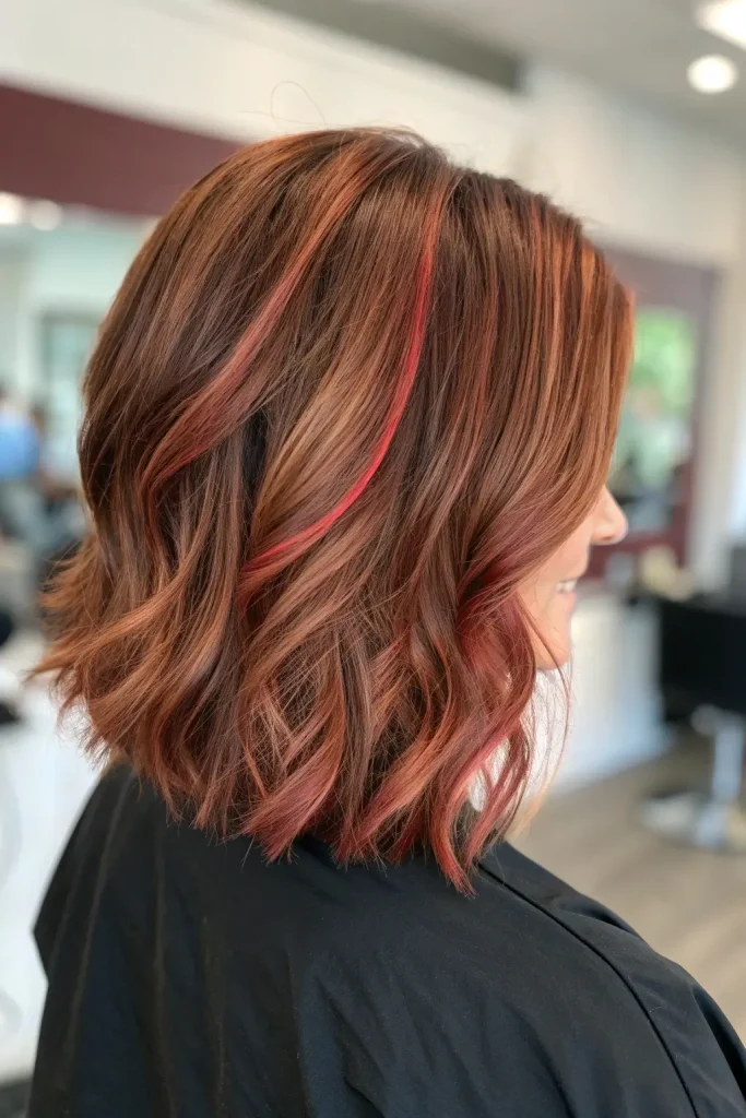 Light Auburn Brown Hair with Highlights (6)