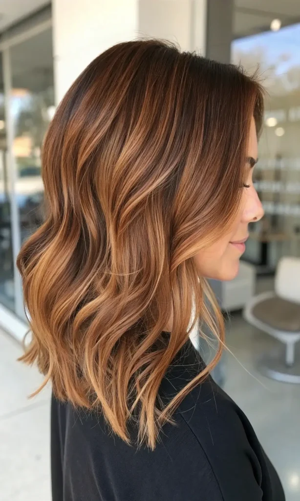 Light Auburn Brown Hair with Highlights (7)