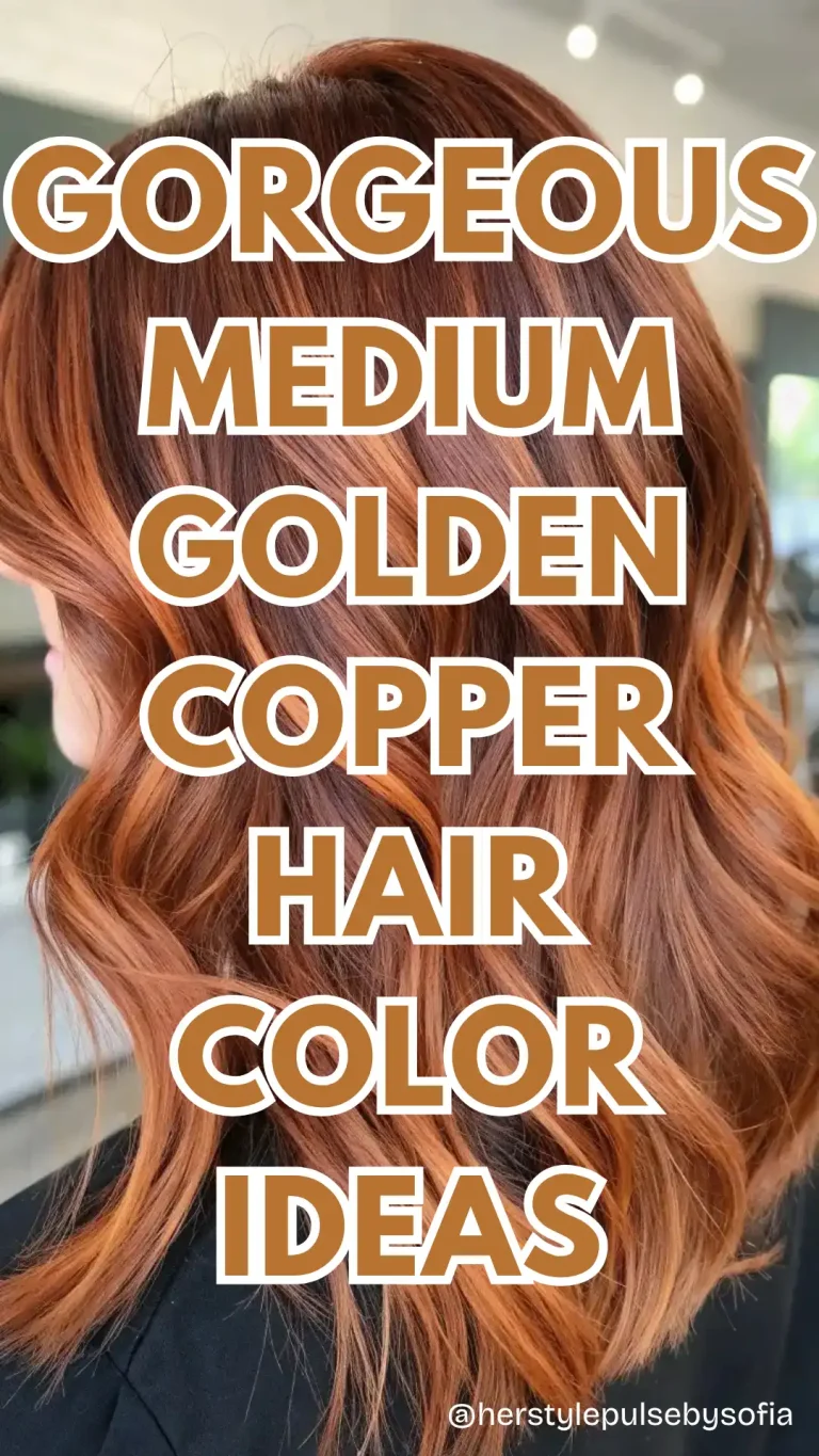 Medium Golden Copper Hair Color Ideas