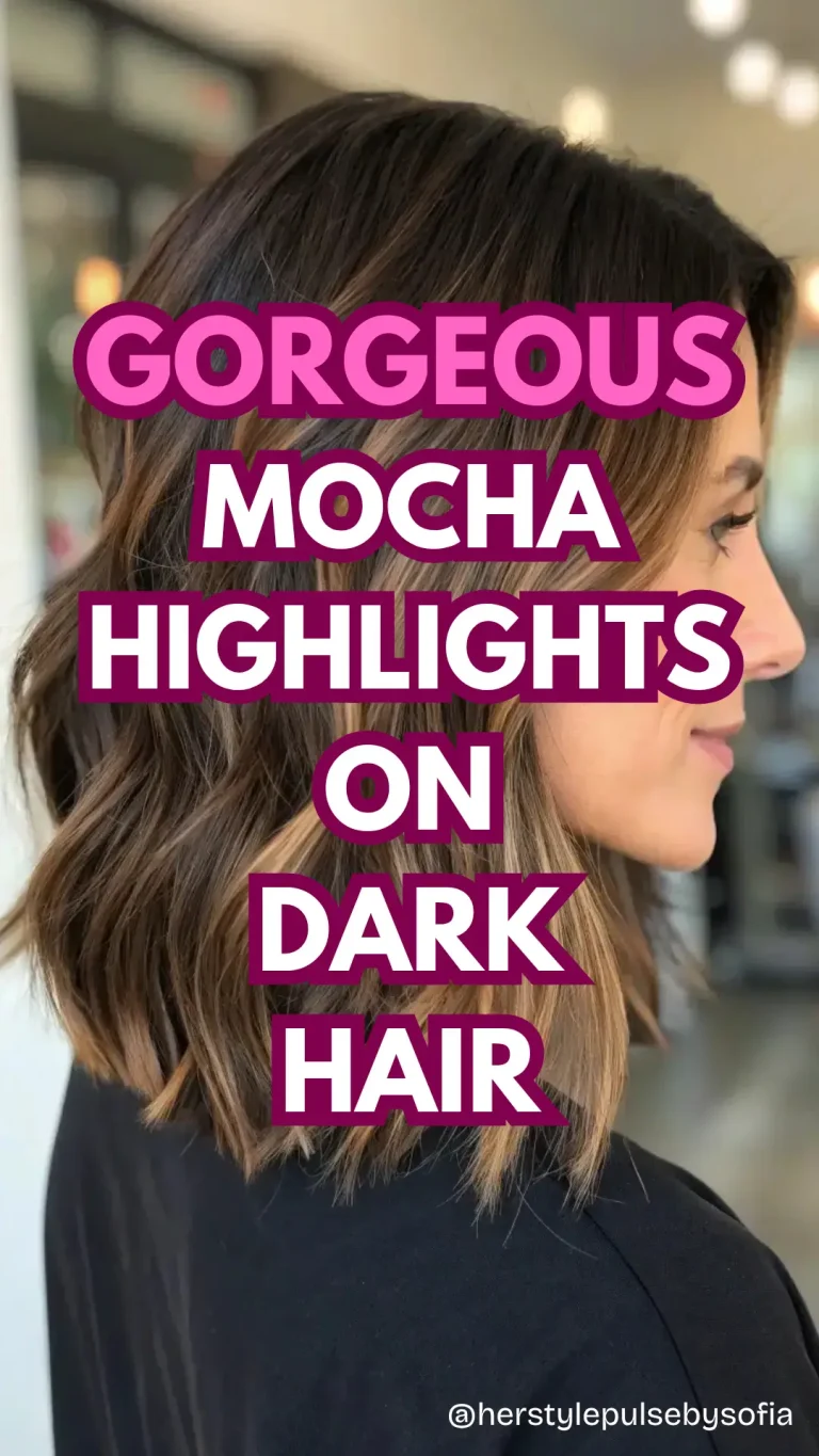 Mocha Highlights on Dark Hair Ideas