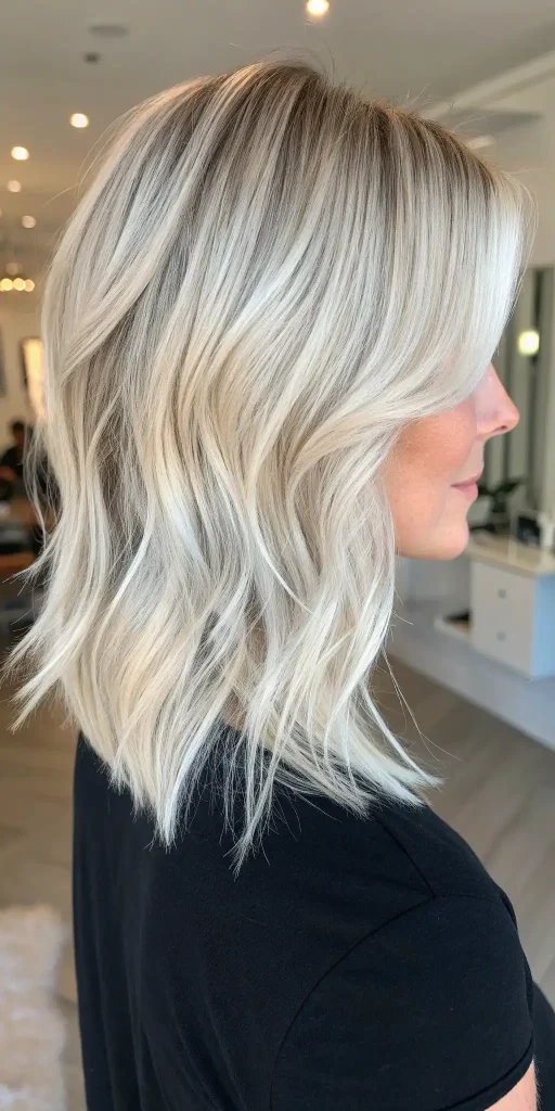 Platinum Blonde Hair with Lowlights (10)