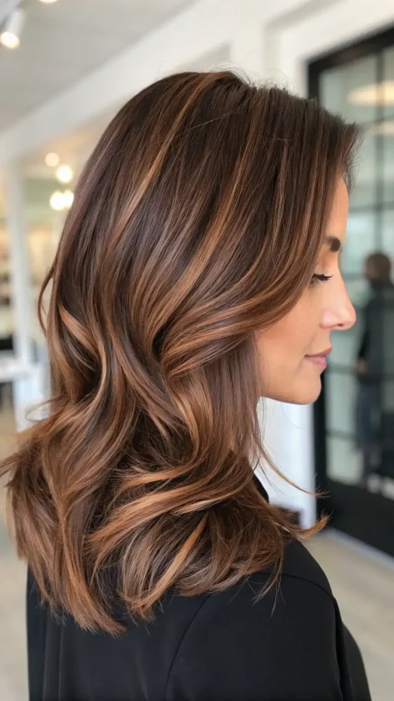 Warm Chocolate Brown Hair with Auburn Highlights (1)