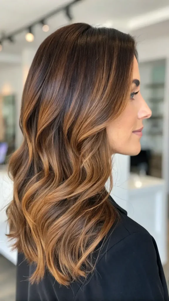 Warm Chocolate Brown Hair with Auburn Highlights (4)