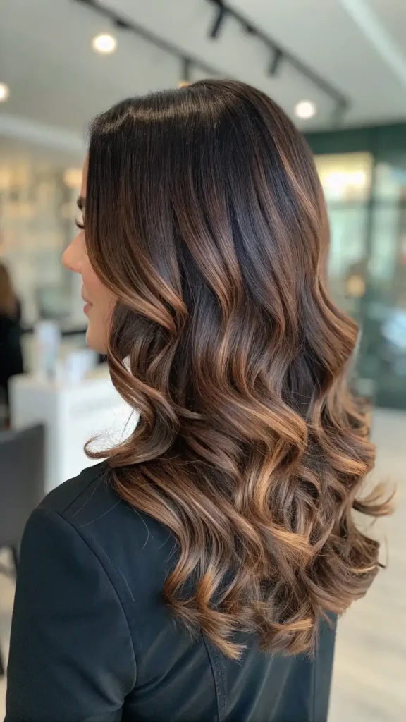 Warm Chocolate Brown Hair with Auburn Highlights (7)