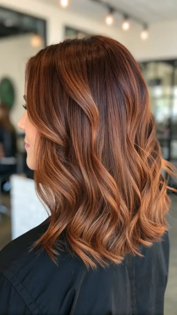 Warm Chocolate Brown Hair with Auburn Highlights (8)