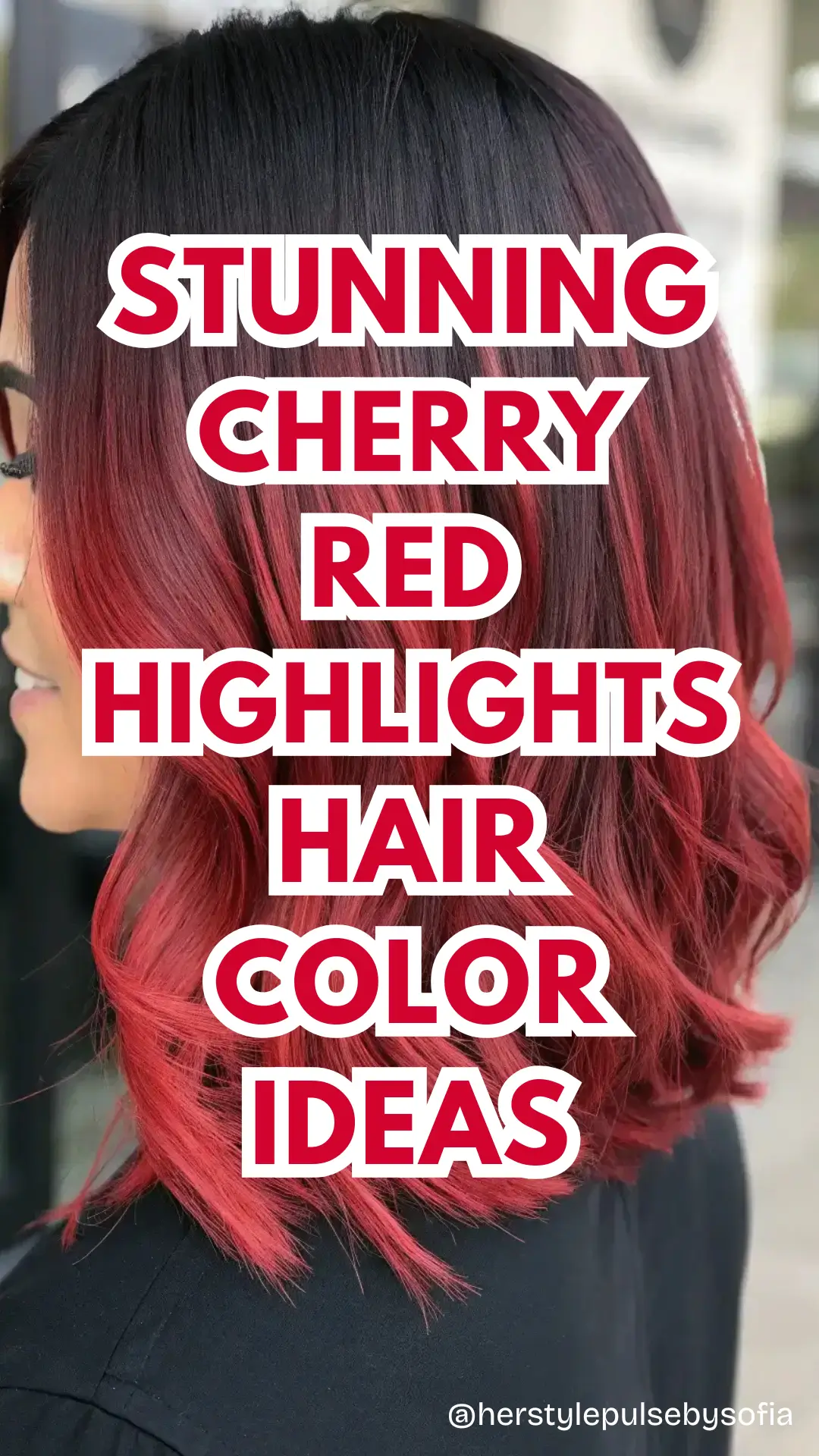 cherry red highlights Hair Color Ideas