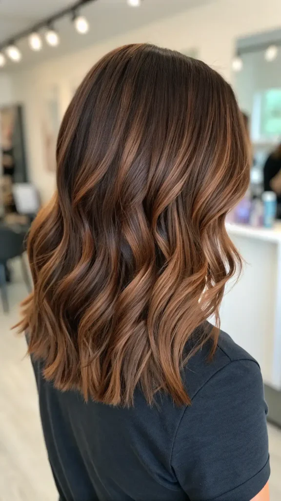 chocolate copper hair color golden brown (7)