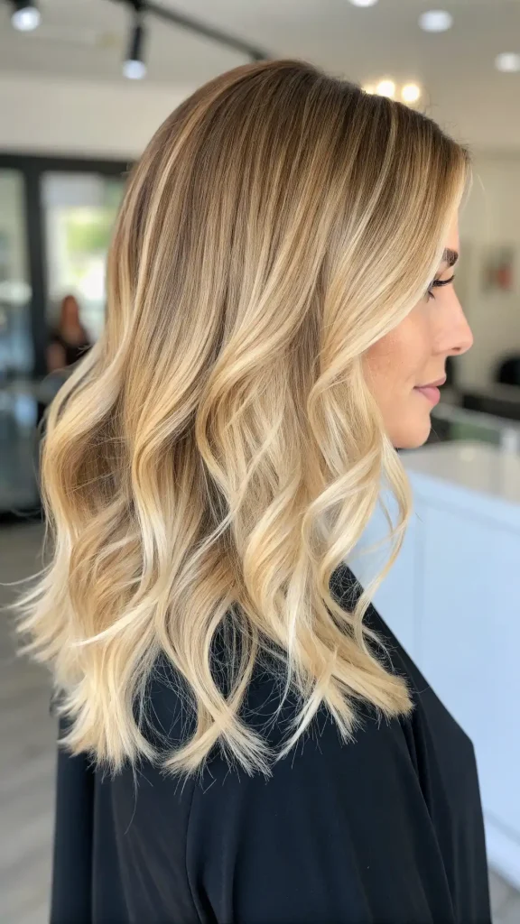 golden blonde balayage hair (2)