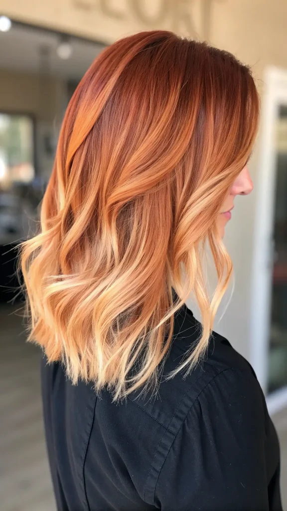warm copper and blonde balayage (1)