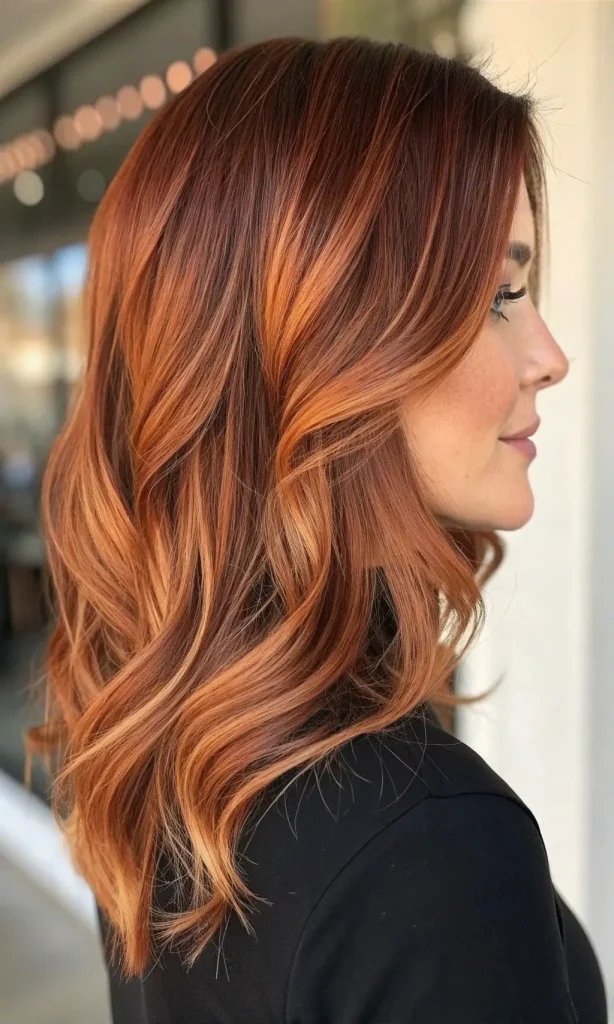 warm copper and blonde balayage (3)