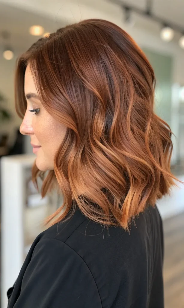 warm copper and blonde balayage (7)