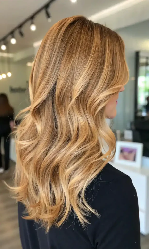 Blonde with brown lowlights caramel (1)