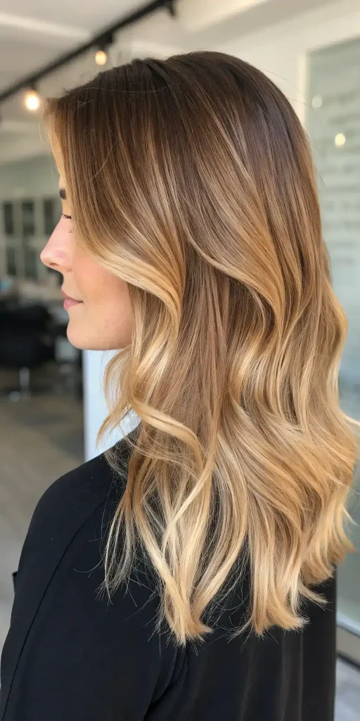 Blonde with brown lowlights caramel (2)