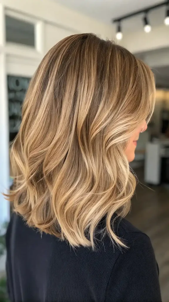 Blonde with brown lowlights caramel (6)